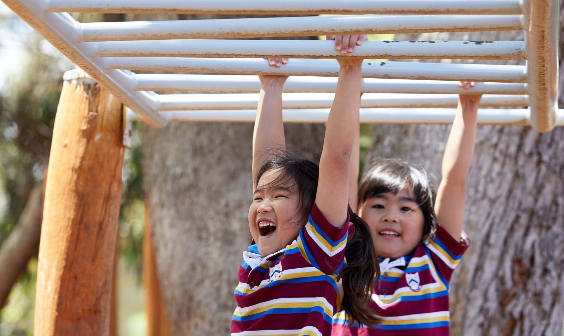 st mary's junior school students on monkeybars