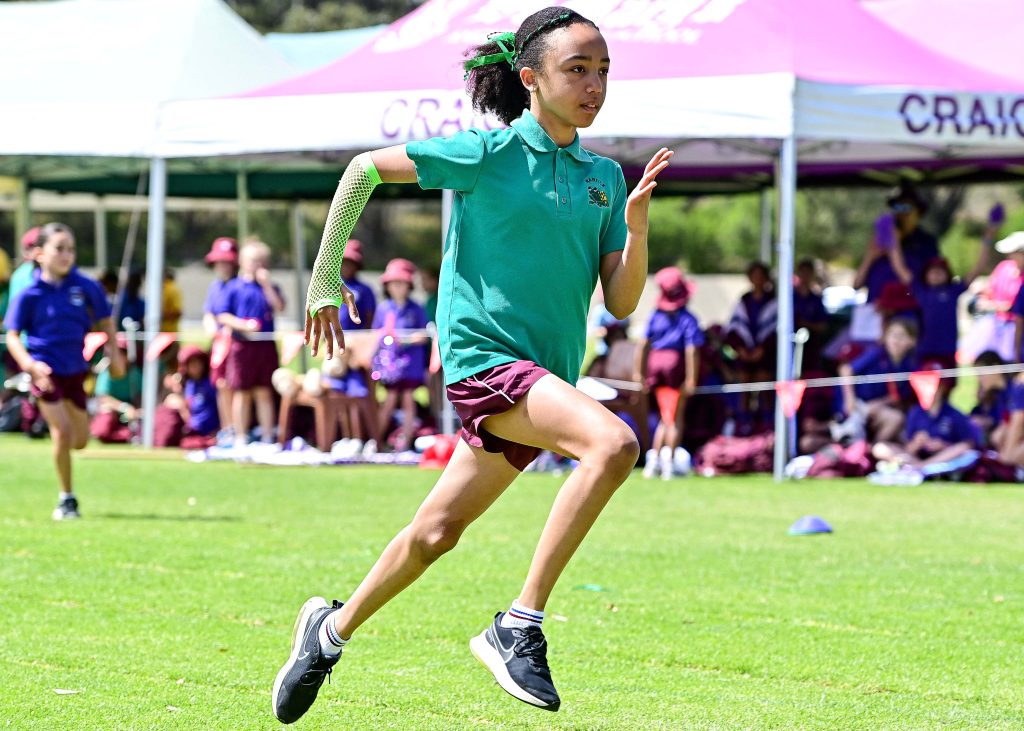 st mary's junior school student running