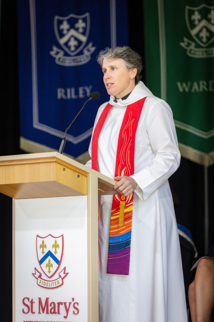Reverend Ruth delivering her blessing