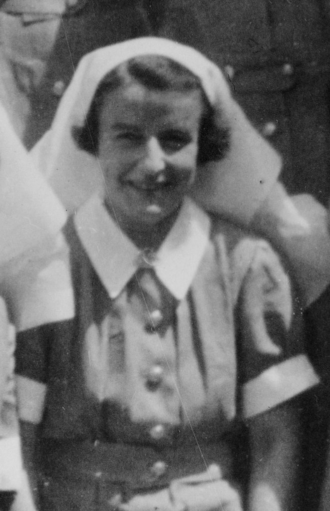 Peggy Farmaner in her nursing uniform